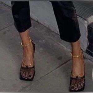 Bottega Veneta Black Cropped Leather Pants